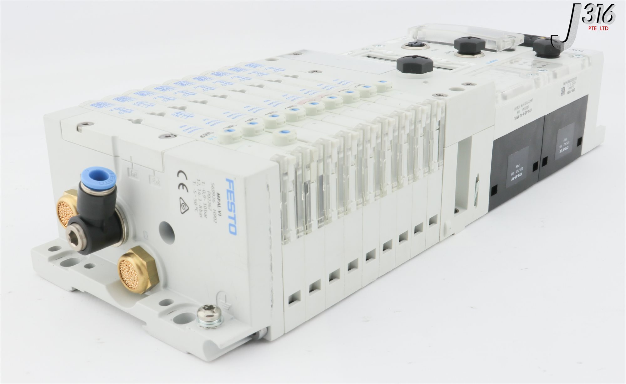 28235 FESTO 9-SLOT SOLENOID VALVE MANIFOLD, VMPAL-EPL-FB-POLY